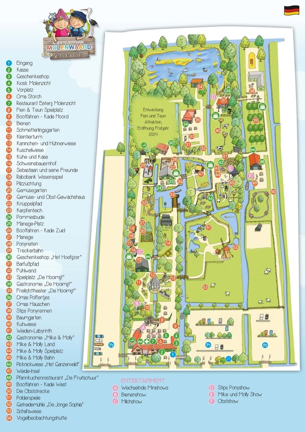 Lageplan vom Erlebnisbauernhof Molenwaard